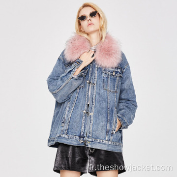 2021 vêtements à la mode dames pardessus en denim parka